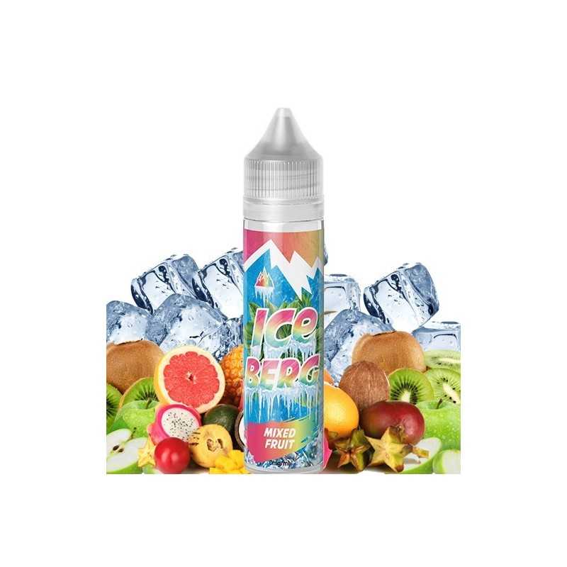 ICEBERG MIXED FRUIT 50 ML - O'JLAB, saveur fruits exotiques, ananas, papaye, mangue et fruit du verger, pomme, kiwi, abricot 