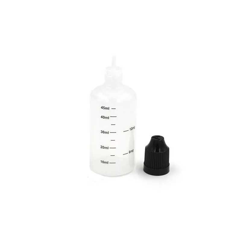 FLACON GRADUÉ 50ML SOUPLE - Bouchon dévissé