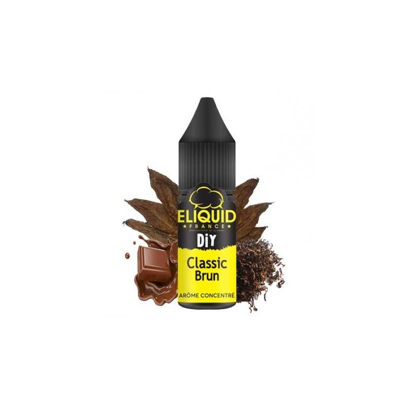 Concentré 10 ml classique brun eliquid france. Avec ses feuilles de tabac brun