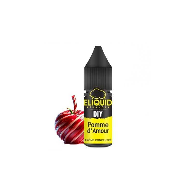 Flacon jus pomme d'amour avec sa pomme candy de eliquid