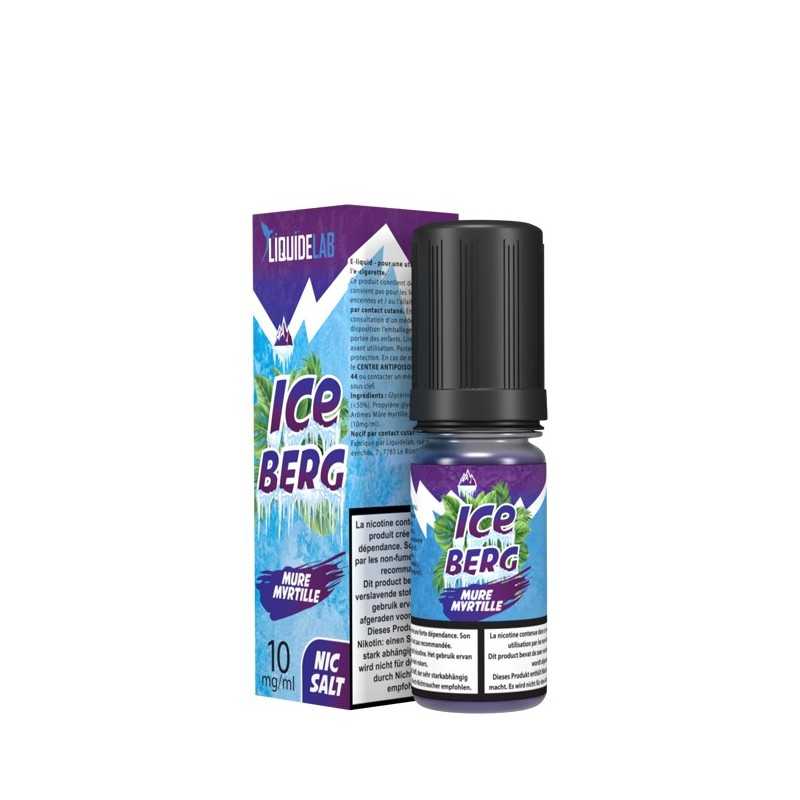 E-LIQUIDE ICEBERG MURE-MYRTILLE 10 ML- 10 mg SEL DE NICOTINE- O'JLAB