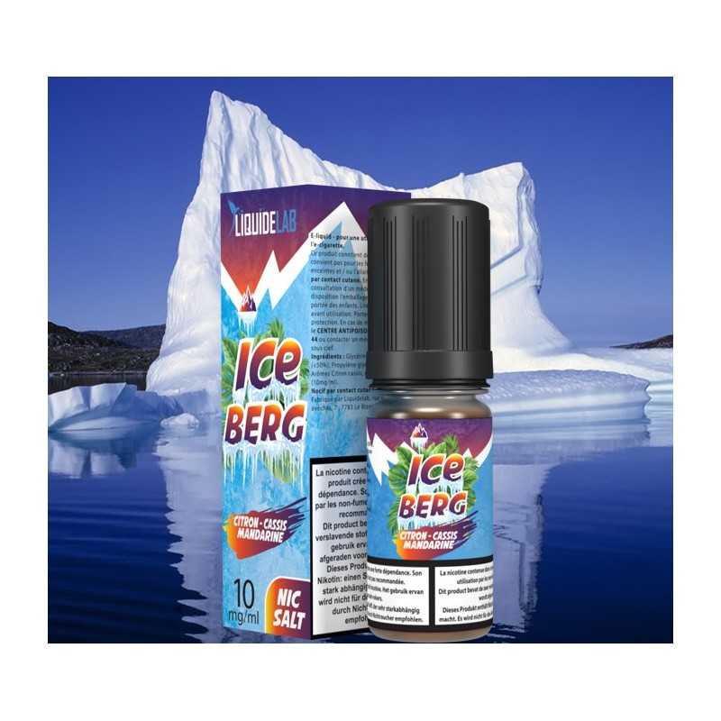 UN ICEBERG CITRON-CASSIS-MANDARINE10 ML 20MG DE SEL DE NICOTINE- O'JLAB,