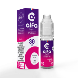 Flacon e-liquide 10 ml Bubble-Gum- Alfaliquid