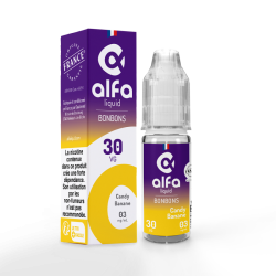 Flacon e-liquide candy Banane 10 ml - Alfaliquid