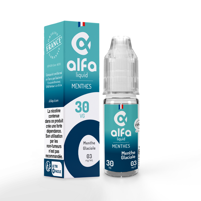 Flacon e-liquide Mdenthe Glaciale 10 ml - Alfaliquid