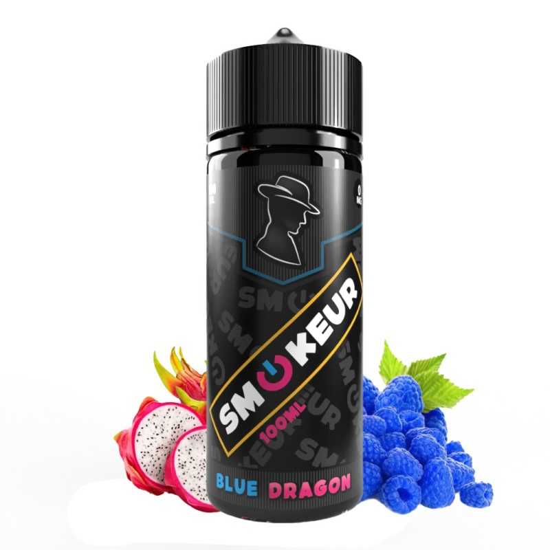 E-liquide 100ml smokeur fruit du dragon framboise bleue avec ses fruits