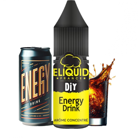 Flacon arôme energy drink de la marque e-liquid 10 ml avec des cerises