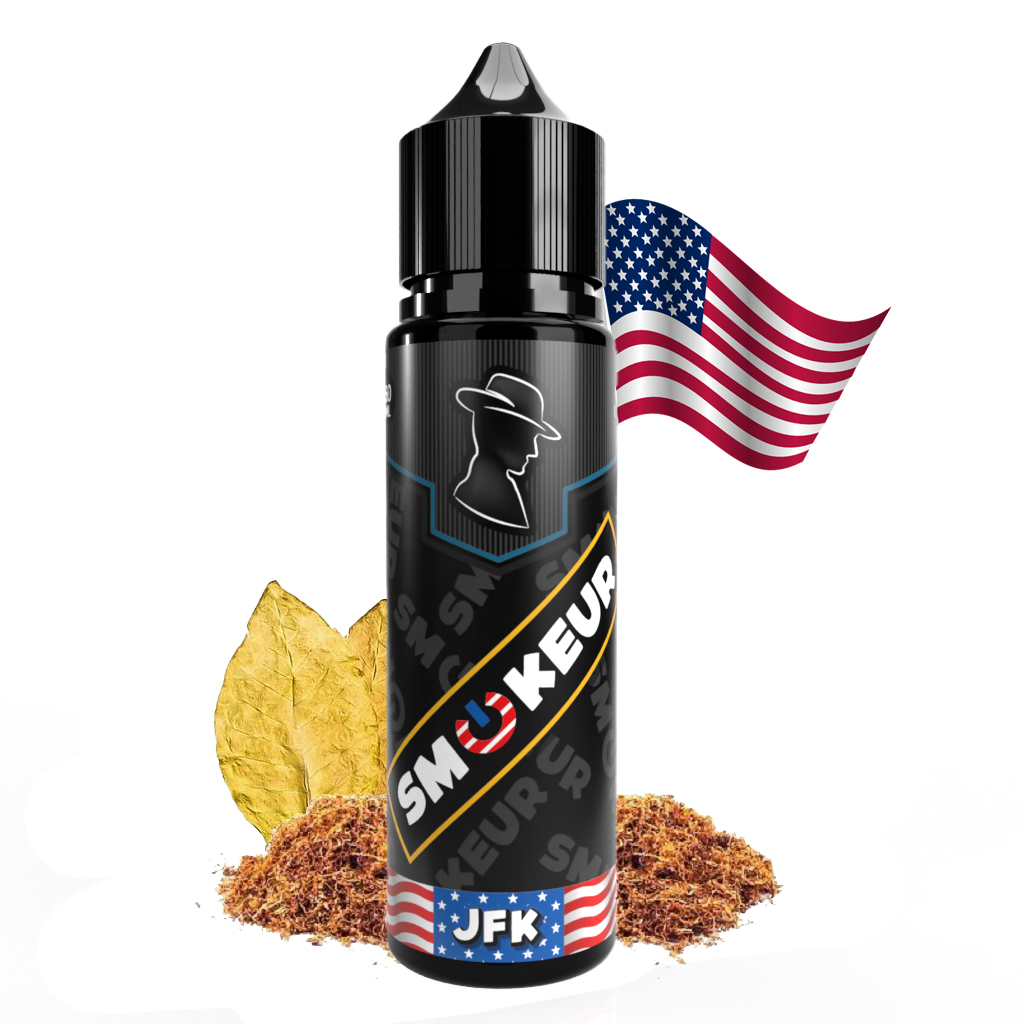 Flacon deJ FK smokeur en 50 ml avec ses feuilles de tabac blond