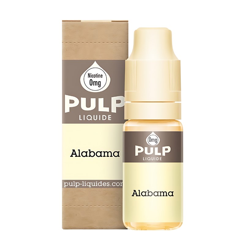 Photo d'un flacon de e-liquide 10 ml PULP goût tabac alabama