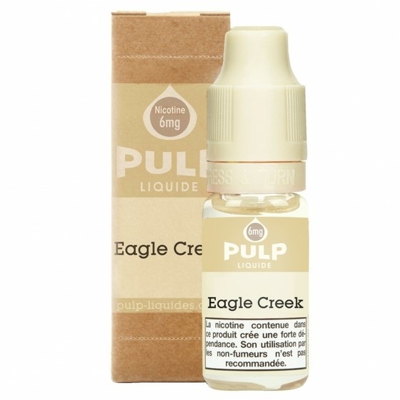 Image e-liquide eagle creek 10 ml avec son emballage carton.