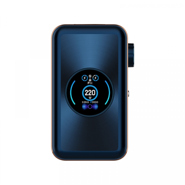 Image de la Box Gen Max Vaporesso Strom Blue, de face avec écran