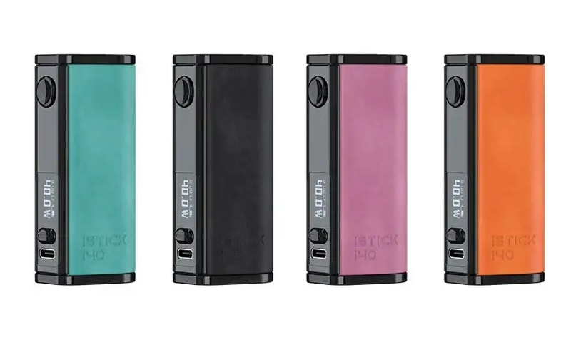 Box Istick I40 de couleur Cyan, Black, Fuchsia Pink et Neon Orange