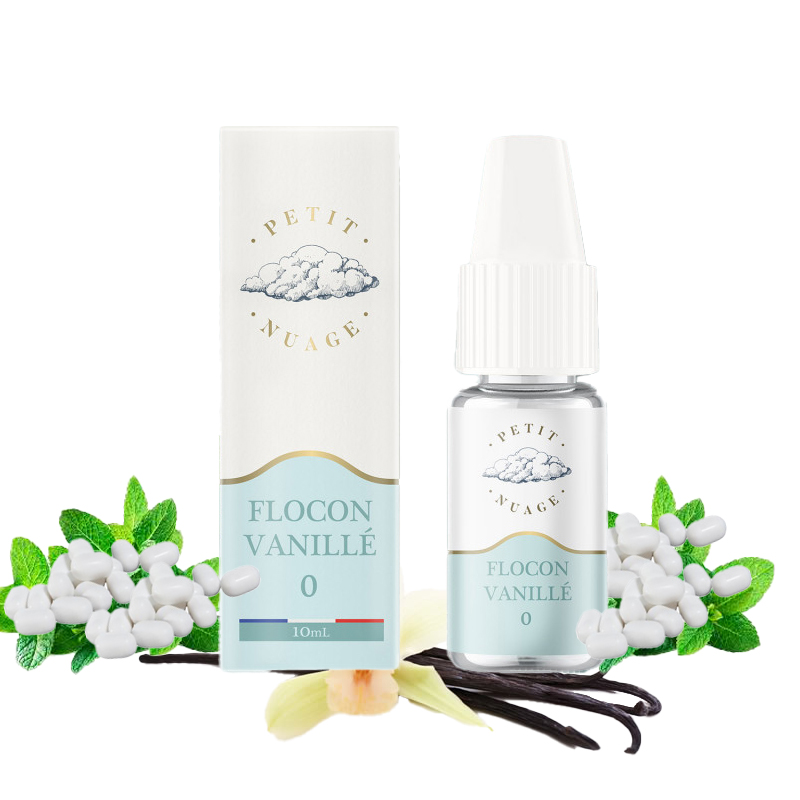 Flocon vanillé 10ml Petit Nuage est de la menthe douce avec une pointe de vanille.