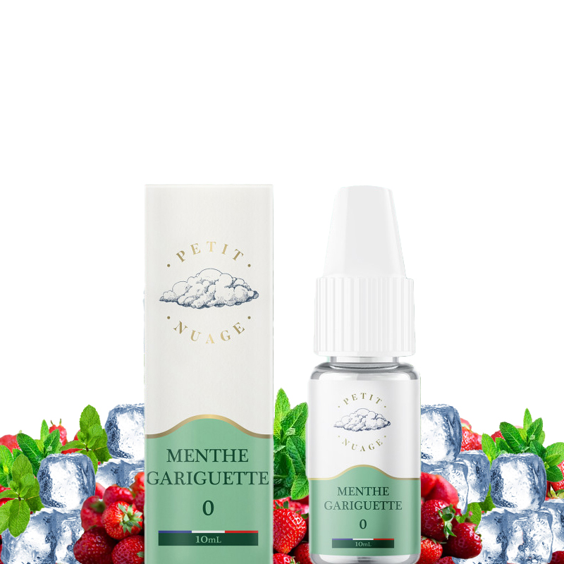 E-liquide Menthe gariguette 10ml Petit Nuage avec sa menthe et ses fraises gorgées de soleil.