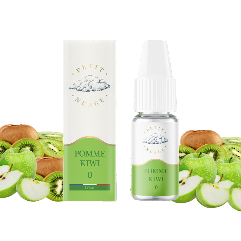 E-liquide pomme kiwi10ml Petit Nuage avec ses pommes vertes et des kiwis