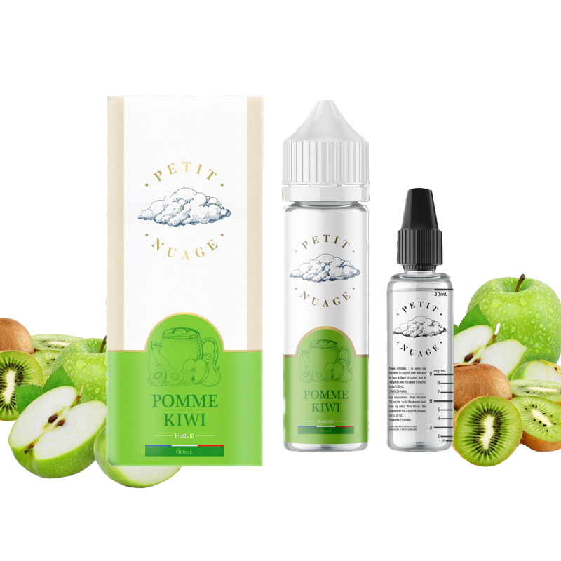 E-liquide Pomme kiwi 60ml Petit Nuage avec pommes vertes et kiwis sucré