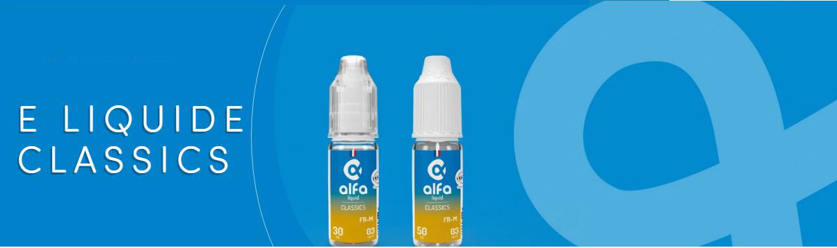 logo alfaliquid original saveurs classiques avec fiole American 10 ml