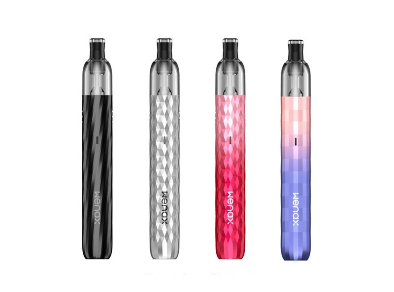 Pod Wenax M1 Geek Vape en Spiral Dark, Diamond Silver, Diamond Pink et Plaid Purple